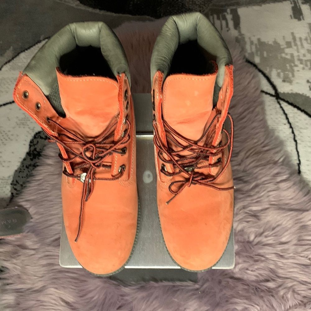 Timberland Waterproof Ladies Boots In Salmon & Gray Size 9